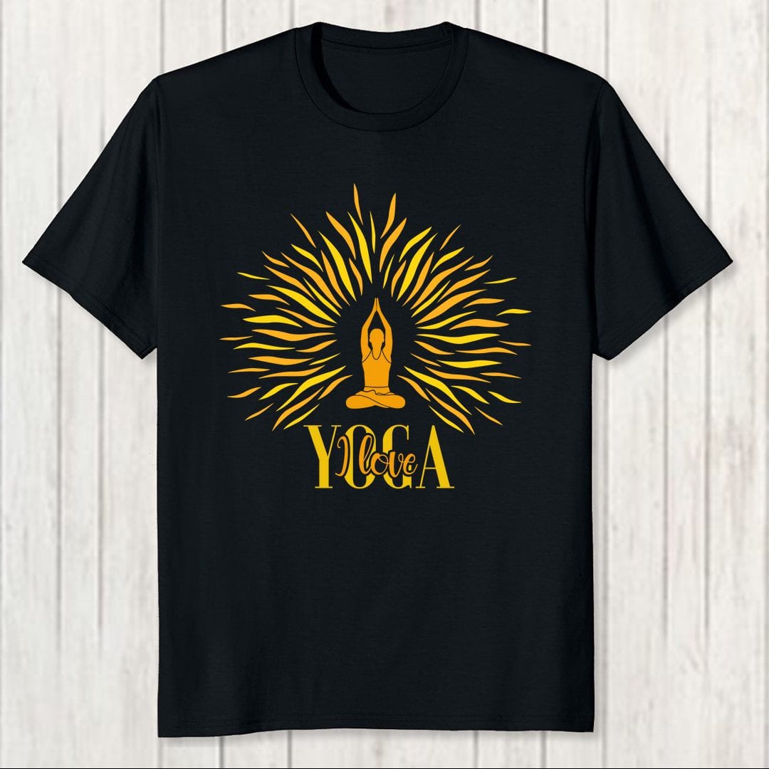 5cd44c5e I Love Yoga Women T Shirt Black