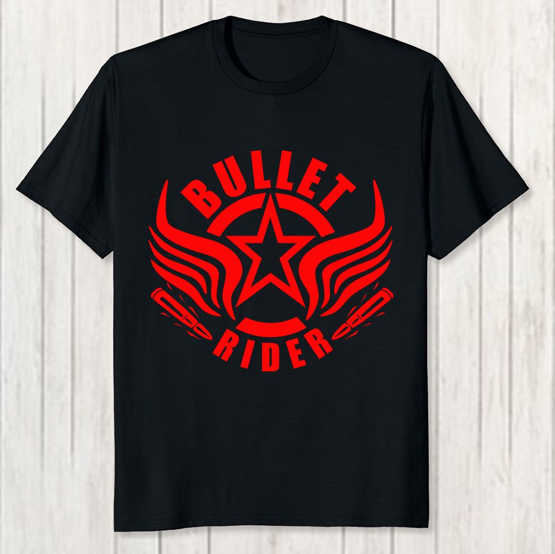 98710417 Bullet Bike Rider Lover Men T Shirt Black Front New