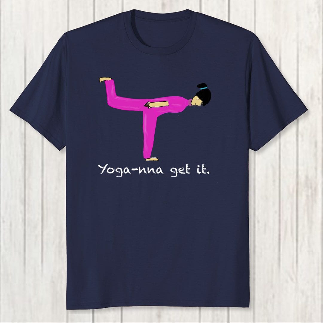 A5332008 Yoga Nna Get It For Yoga Lovers Women T Shirt Navy