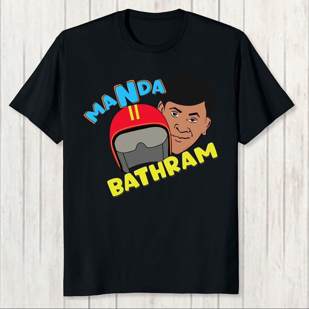 B938664e Manda Bathram Men T Shirt Black