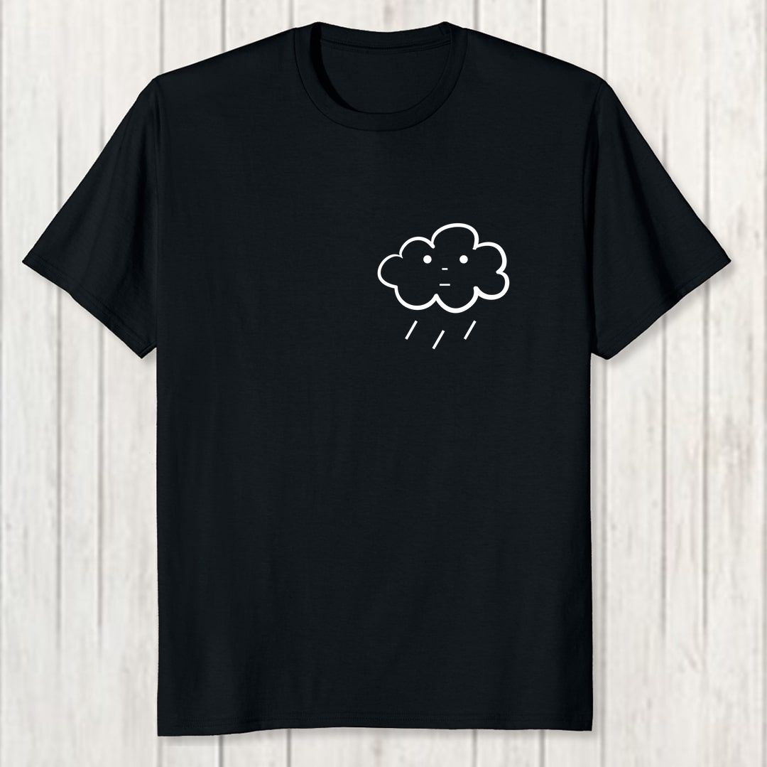 2fa5d75e Cute Little Cloud White For Minimalist Lovers Men T Shirt Black Front New