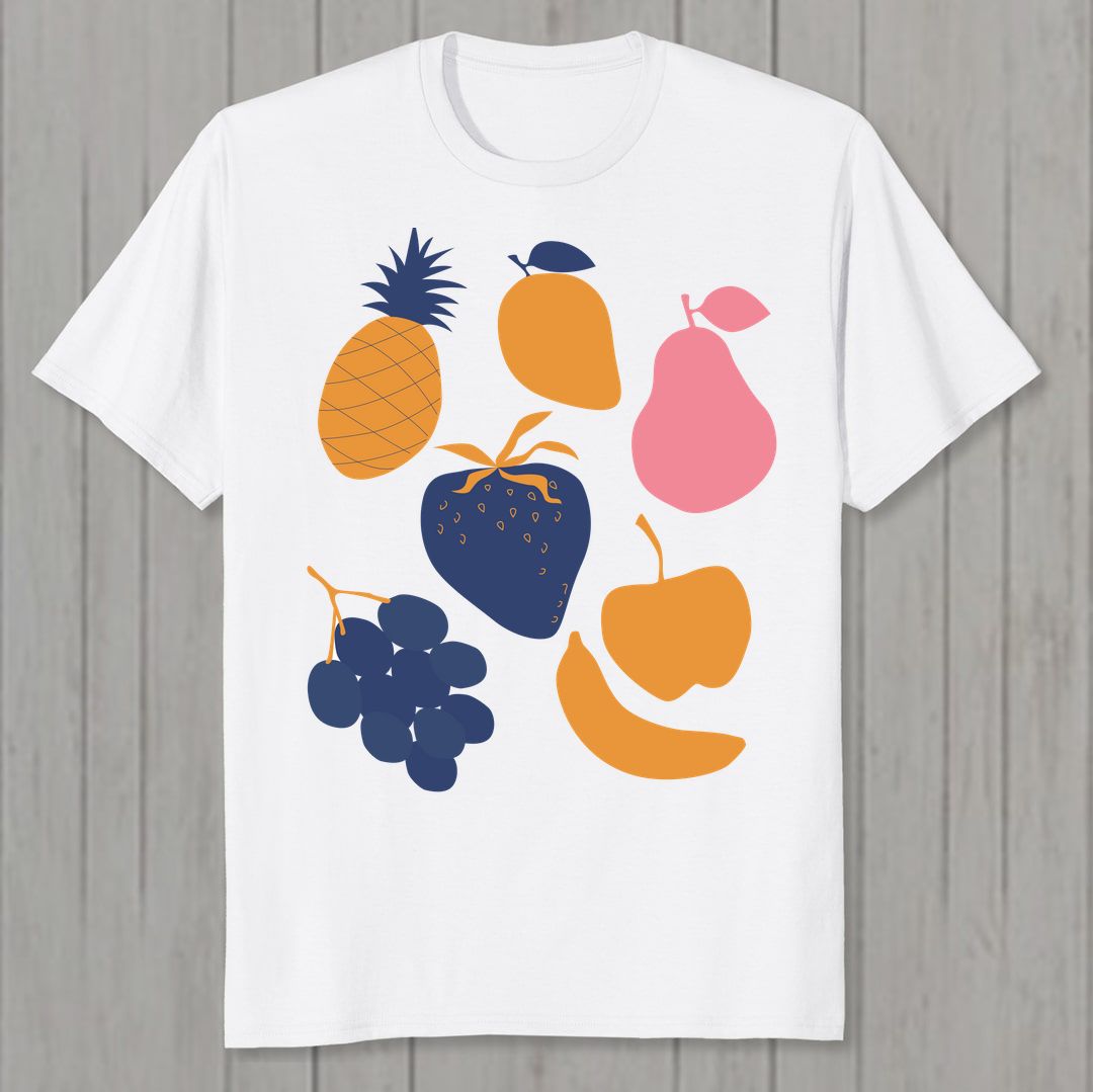 40a47668 Healthy Fruits Men T Shirt White Front New