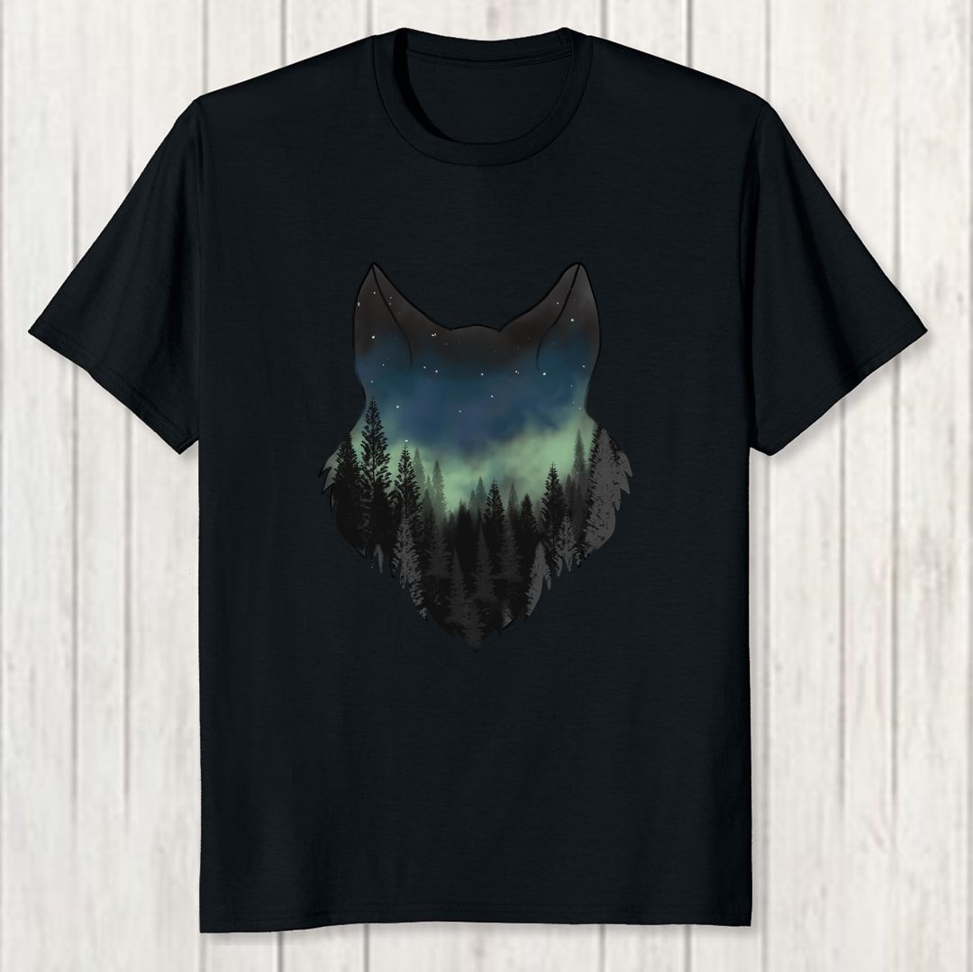 6ab5ae2e Lone Wolf Men T Shirt Black Front New