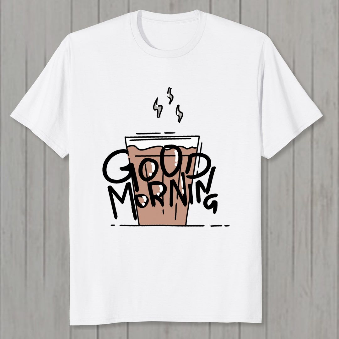 A4db4ec5 Morning Chai Men T Shirt White Front New