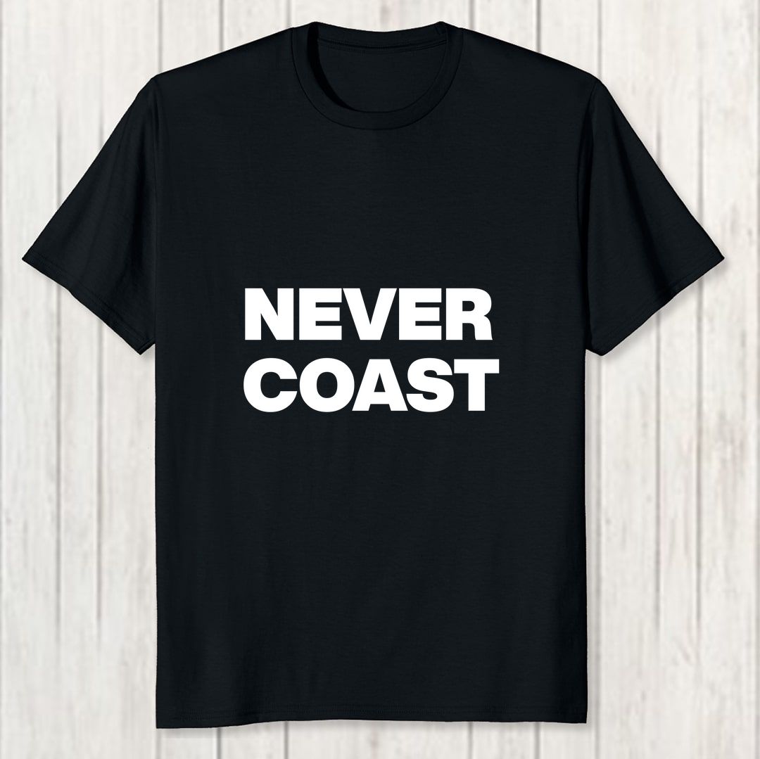 278773b2 Never Coast Men T Shirt Black Front New