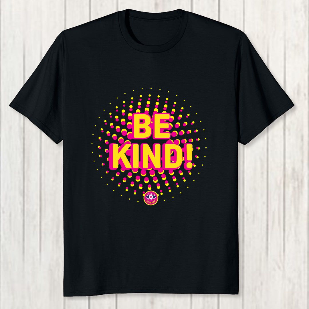 80ca0c36 Be Kind Men T Shirt Black Front New