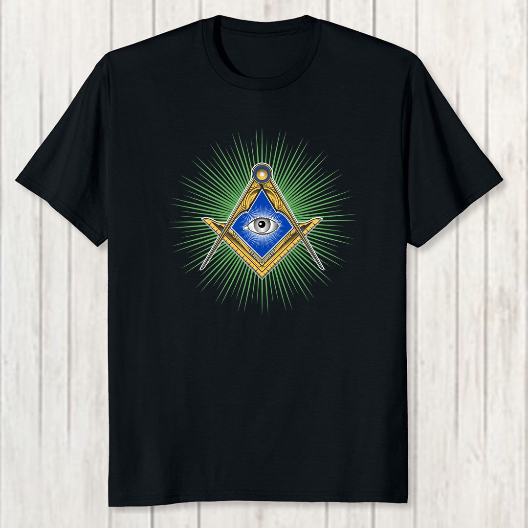 9e6562d0 Free Mason Men T Shirt Black Front New