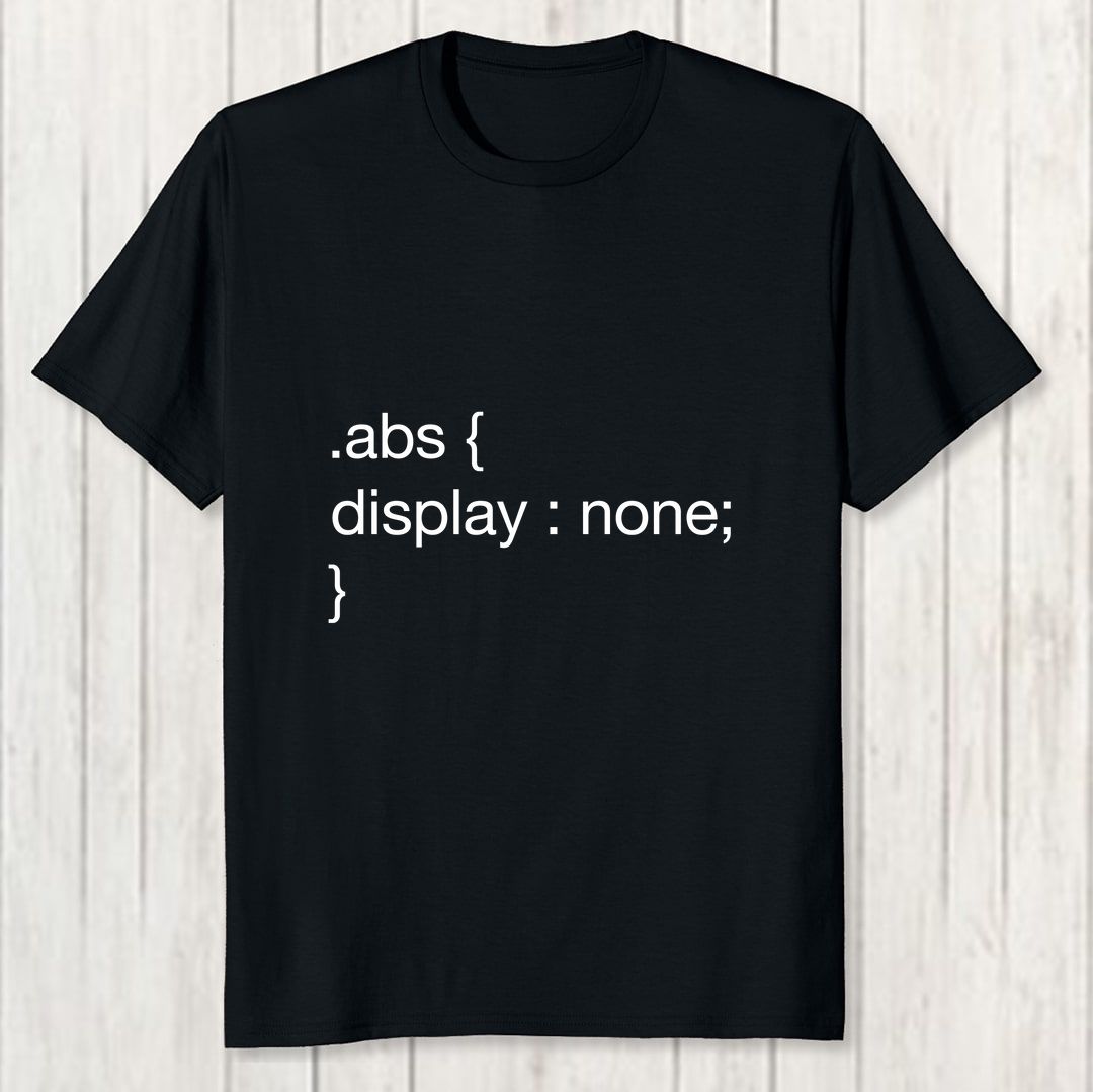 Db6f4a8f Abs Display None Men T Shirt Black Front New