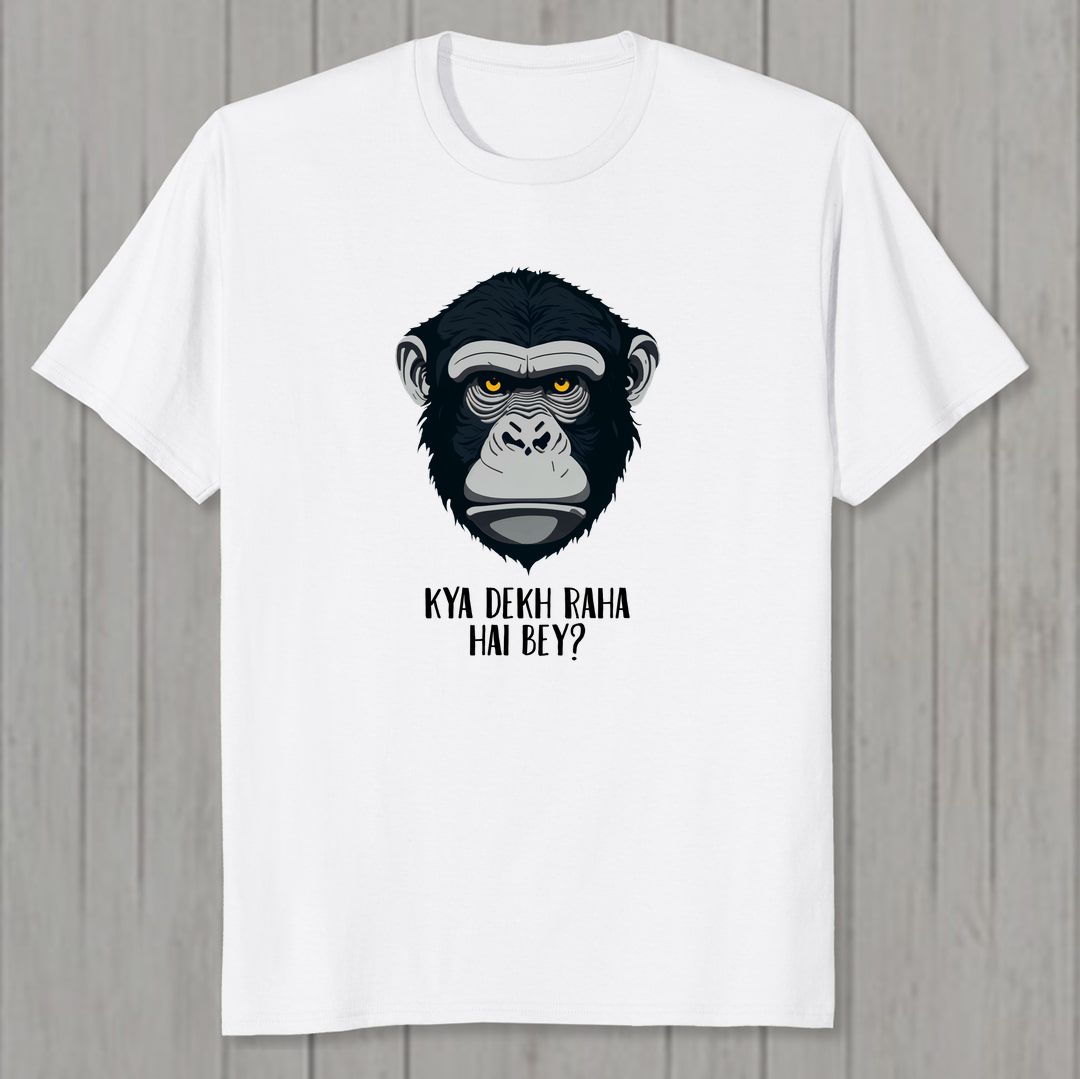 9386f544 Funny Chimpanzee Men T Shirt White Front New