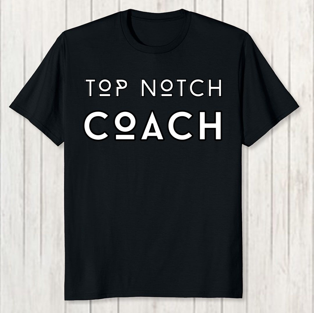 D4d380d3 Top Notch Coach Men T Shirt Black Front New