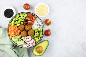 Makkelijke falafel bowl