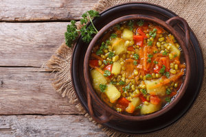 Mungbean and vegetable soup