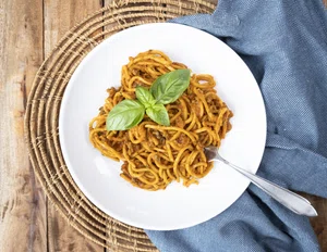 Spaghetti with Italian pumpkin sauce