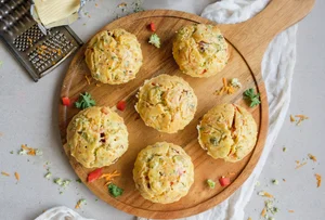Savoury vegetable muffins