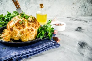 Whole roasted cauliflower