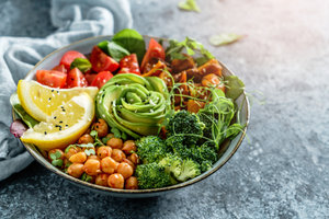 Sweet potato and chickpea Buddha bowl