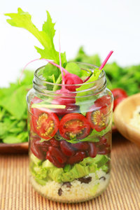 Couscous salad in a jar