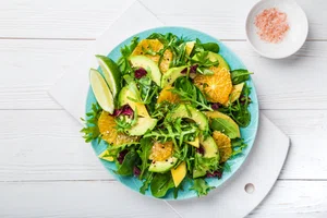 Lettuce and orange salad