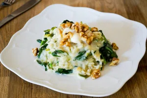 Risotto with gorgonzola and walnuts