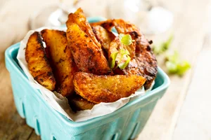 Indian-inspired potato wedges