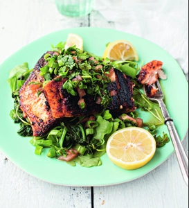 Salmon with cajun herbs