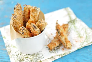 Baked eggplant sticks