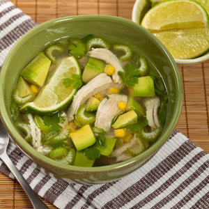 Chicken and avocado soup