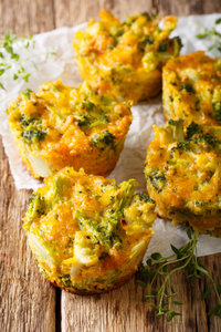 Broccoli and feta egg bites