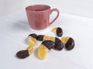 Mandarin chocolate bites