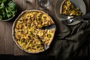 Tuna and leek quiche