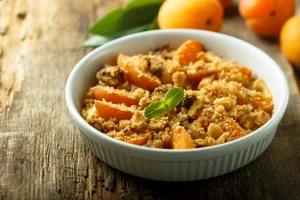 Apricot and almond crumble
