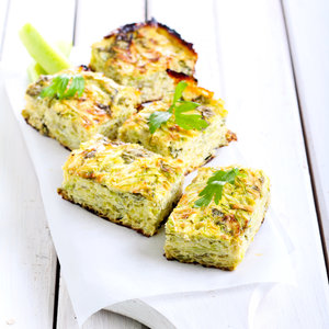 Zucchini and cheese slice