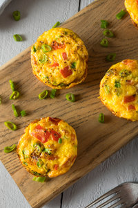 Salami and broad bean muffins