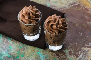 Dark chocolate and coffee mousse