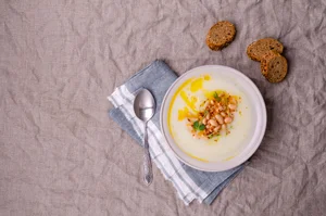 Celeriac and white bean soup