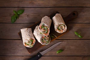 Gerookte zalm wraps