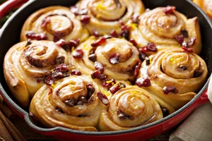 Cranberry and orange sweet rolls