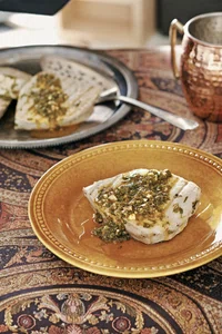 Moroccan grilled tuna with chermoula sauce