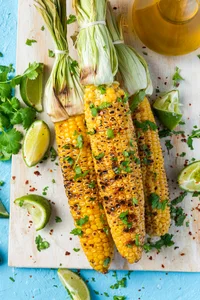 Grilled corn with coriander lime and butter