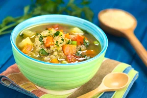 Quinoa and vegetable soup