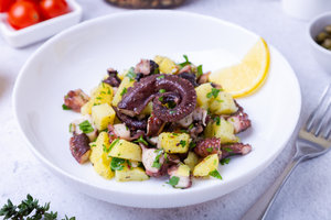 Octopus en aardappelsalade