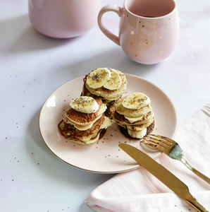 Banana and chia pancakes