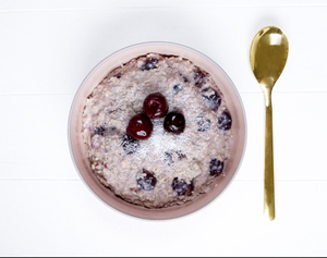 Cherry and coconut porridge