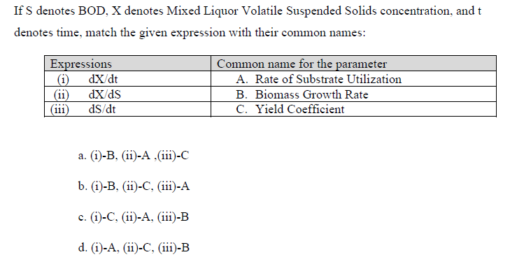 NPTEL Wastewater Treatment And Recycling Week 6 Assignment Answer 2023