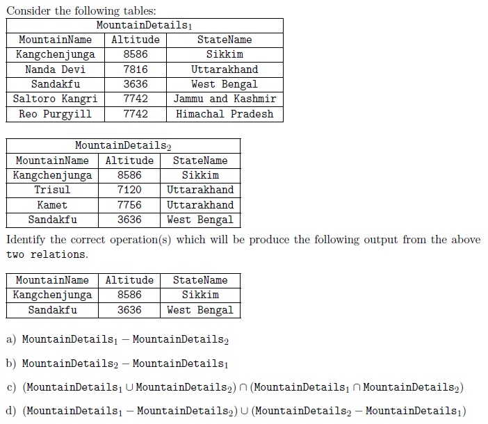 NPTEL Data Base Management System Assignment 1 Answers 2023