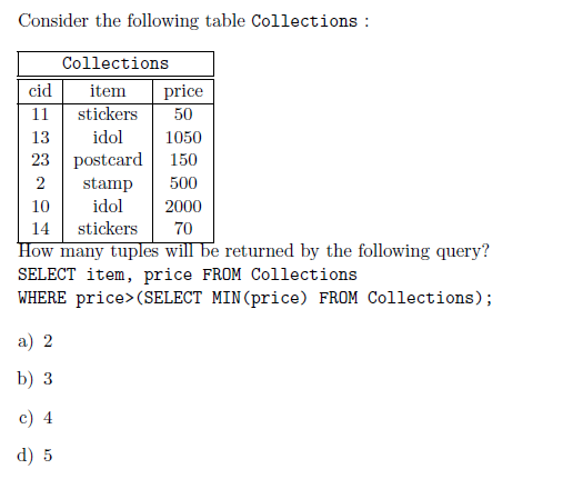 Question 1