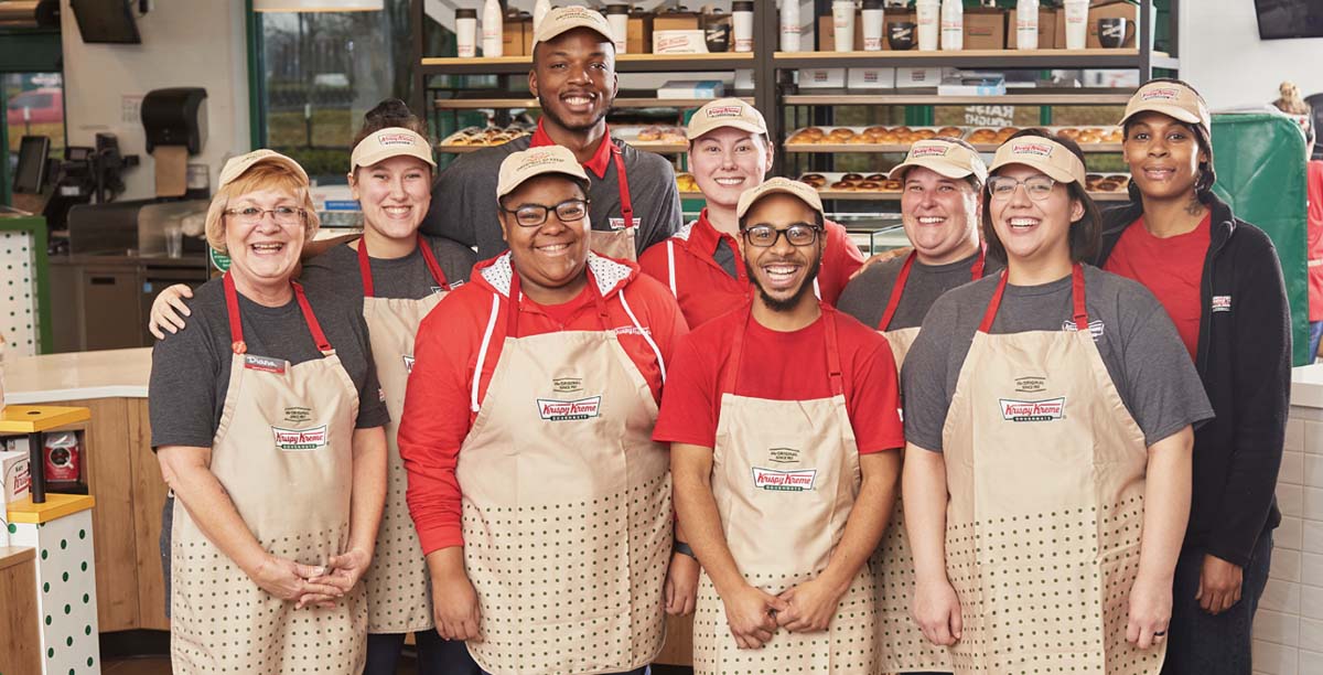 Group photo of happy team members