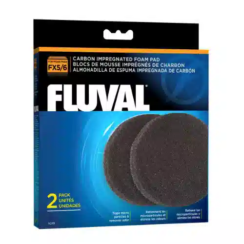 Fluval Carbon Impregnated Foam Pads for FX5/FX6 - 2 pk