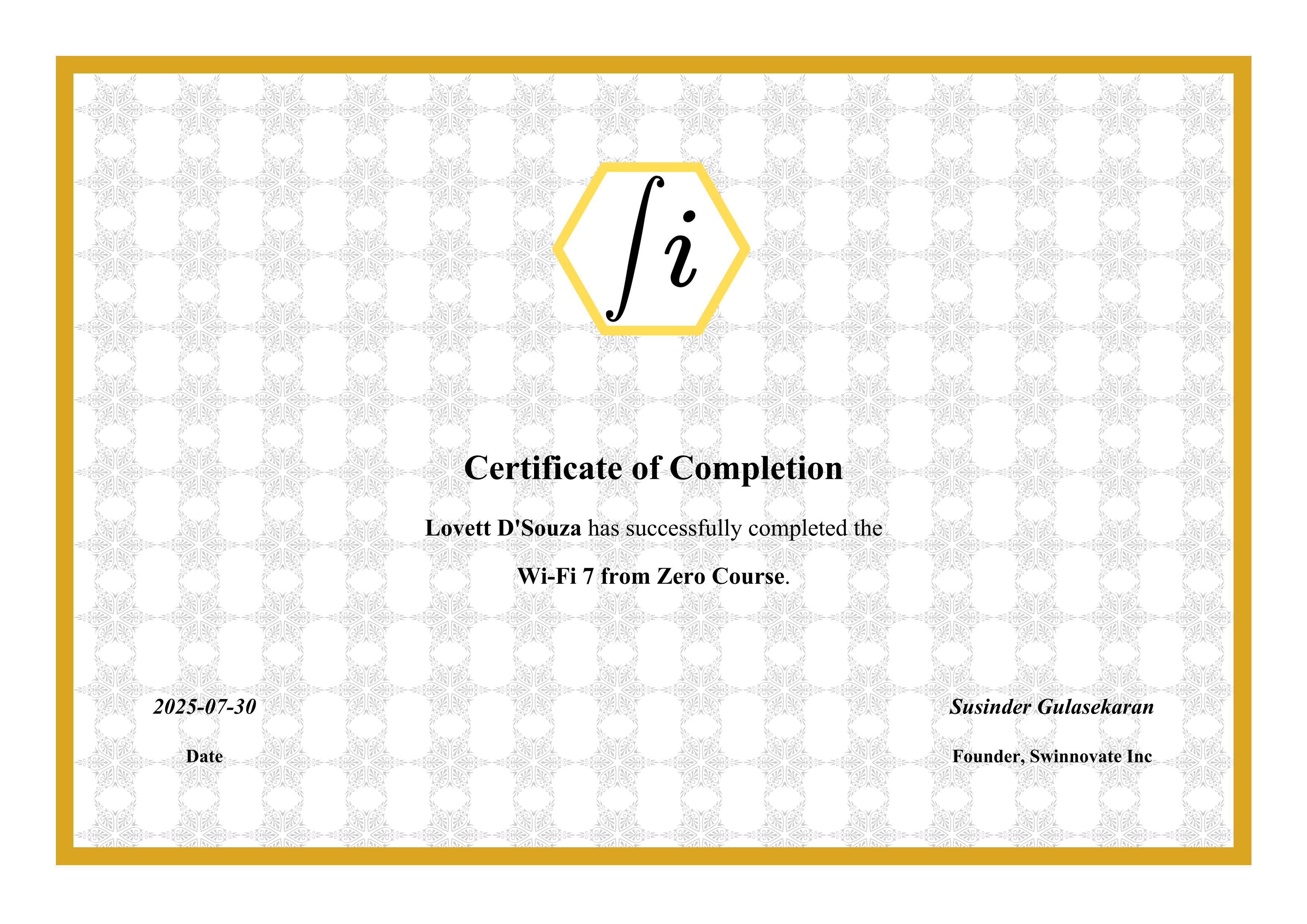 Certificate