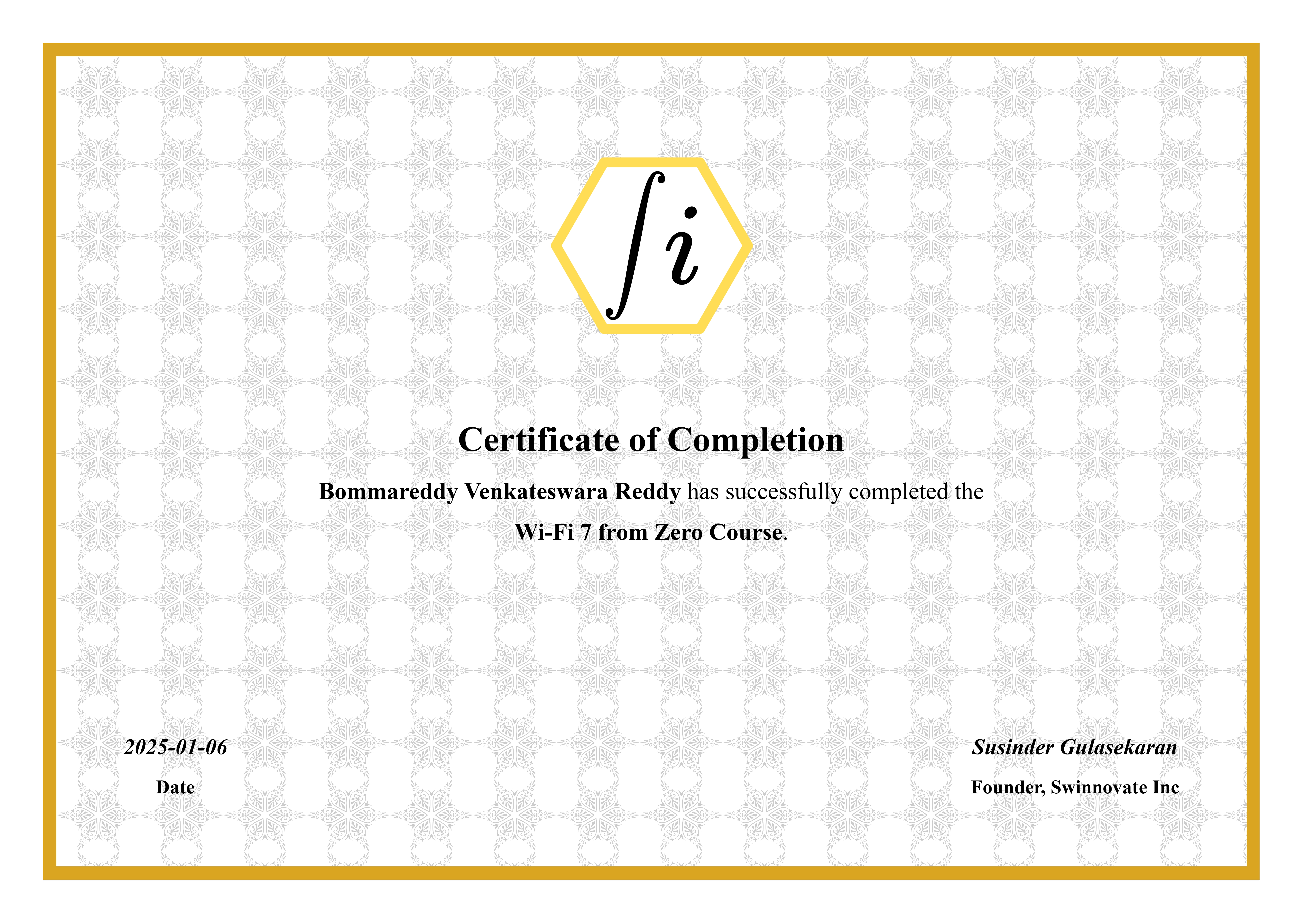 Certificate